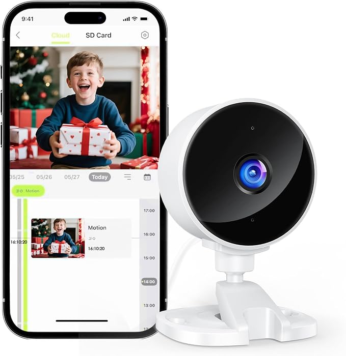 YOTON Indoor Security Camera for Baby Monitor, Home & Pets, 2.4GHz WiFi by YOTON