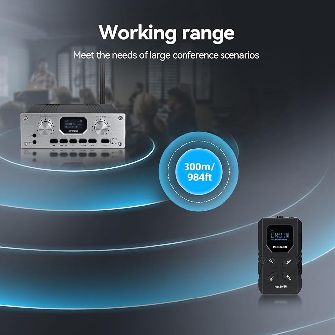 Retekess TT119 Assistive Listening System, Church Translation System, Mute - Image 6