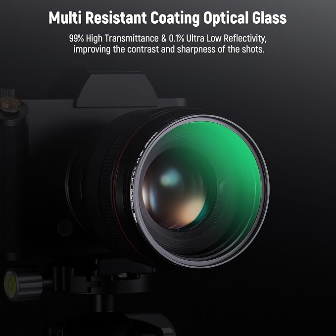 NEEWER 55mm Ultra Low Reflectivity UV Lens Filter, UV Protection Filter - Image 5