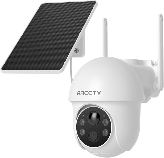ARCCTV Solar Security Cameras Wireless Outdoor, 4MP 360° View Battery Powered by ARCCTVSecurity