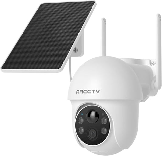 ARCCTV Solar Security Cameras Wireless Outdoor, 4MP 360° View Battery Powered by ARCCTVSecurity