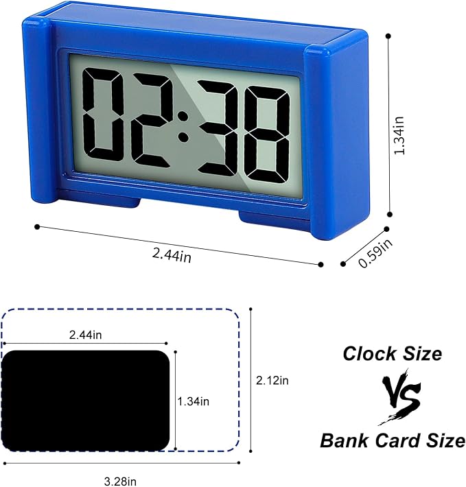 YOUNGFLY Small Digital Clock, Mini Car Dashboard Clock Battery Operated - Image 7