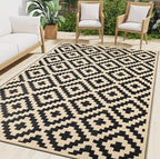 Smiry Outdoor Rug 5x8 ft Waterproof Reversible Boho Mat by Smiry