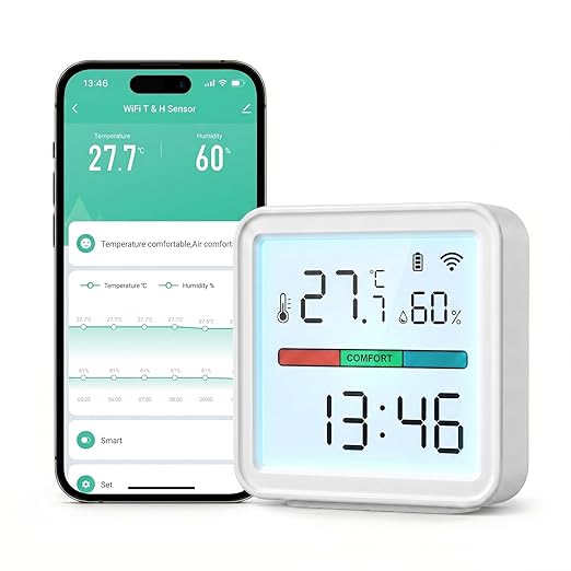 eMylo WiFi Thermometer Hygrometer, Smart Temperature Humidity Sensor by eMylo