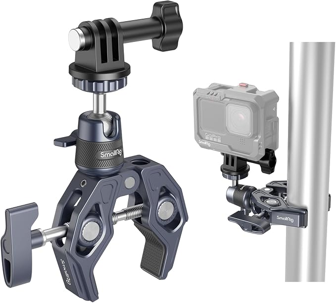 SMALLRIG Camera Mount Clamp, Gopro Motorcycle and Bike Handlebar Mount Kit by SmallRig