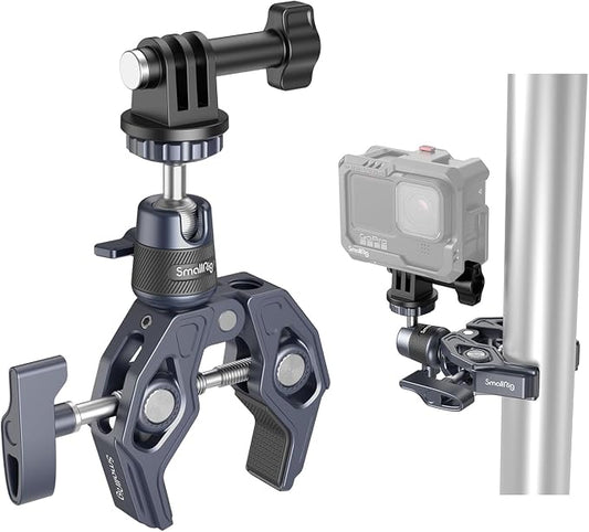 SMALLRIG Camera Mount Clamp, Gopro Motorcycle and Bike Handlebar Mount Kit by SmallRig