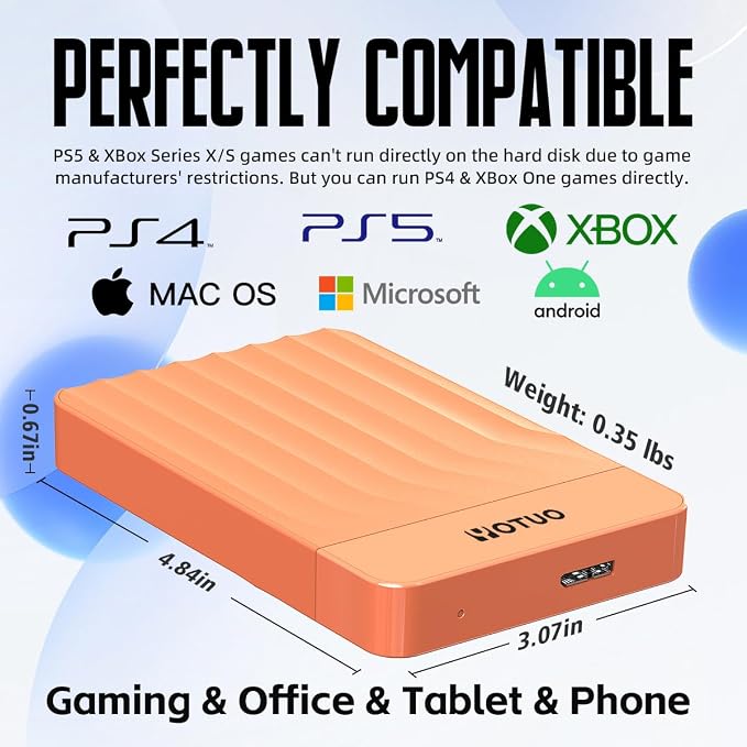 YOTUO Portable External Hard Drive Storage Expansion Mobile HDD USB 3.0 - Image 3