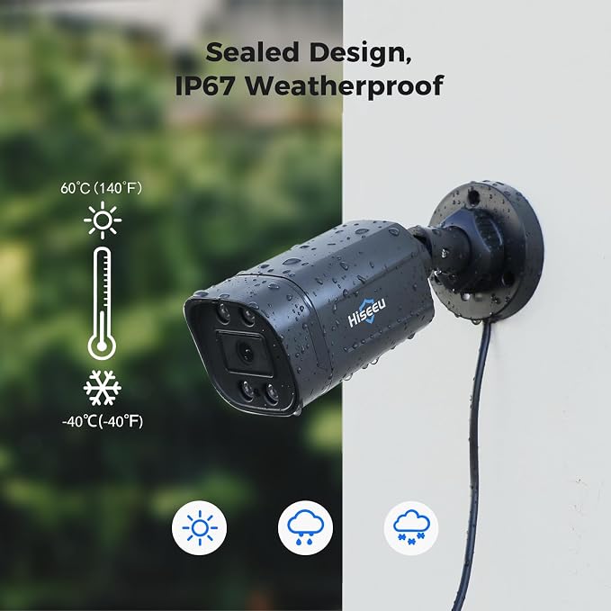 Hiseeu 3K Wired Outdoor Security Camera System - Image 8