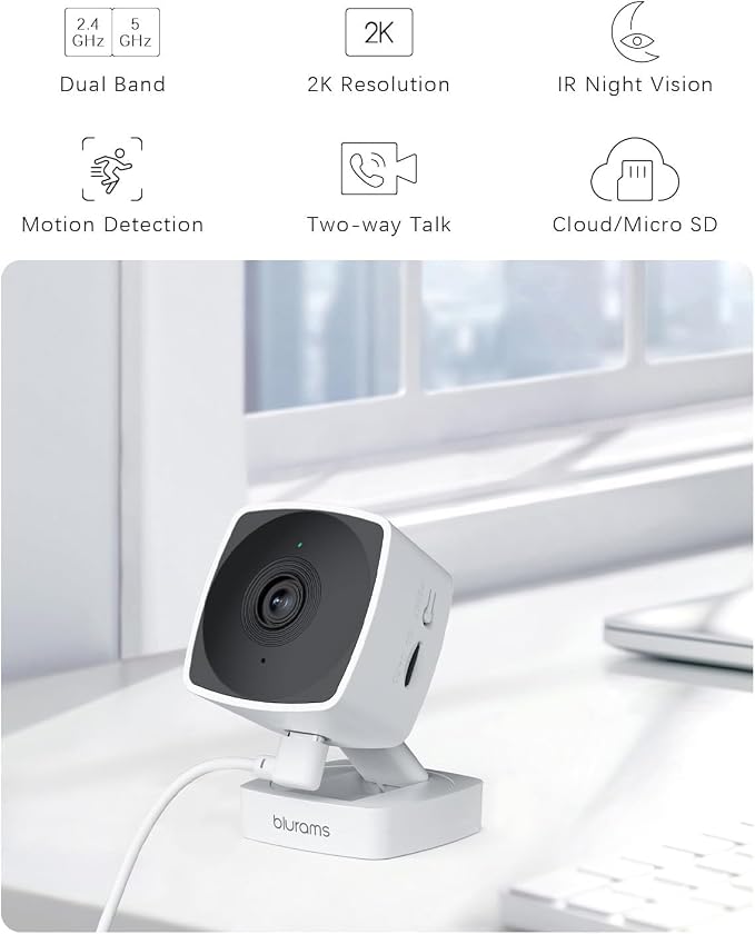 blurams 2.4G/5G Cameras for Home Security, 2K Pet Camera Indoor - Image 2