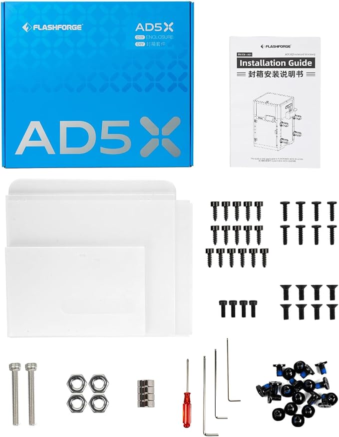 FLASHFORGE AD5X Enclosure Kit, DIY Colors & Style, Optimized Design, Suitable by FLASHFORGE