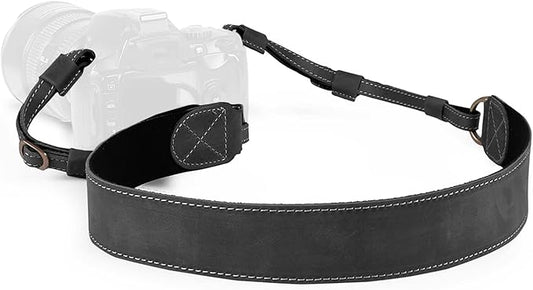 MegaGear Sierra Genuine Full-Grain Leather Camera Strap — Vintage Shoulder & by MegaGear