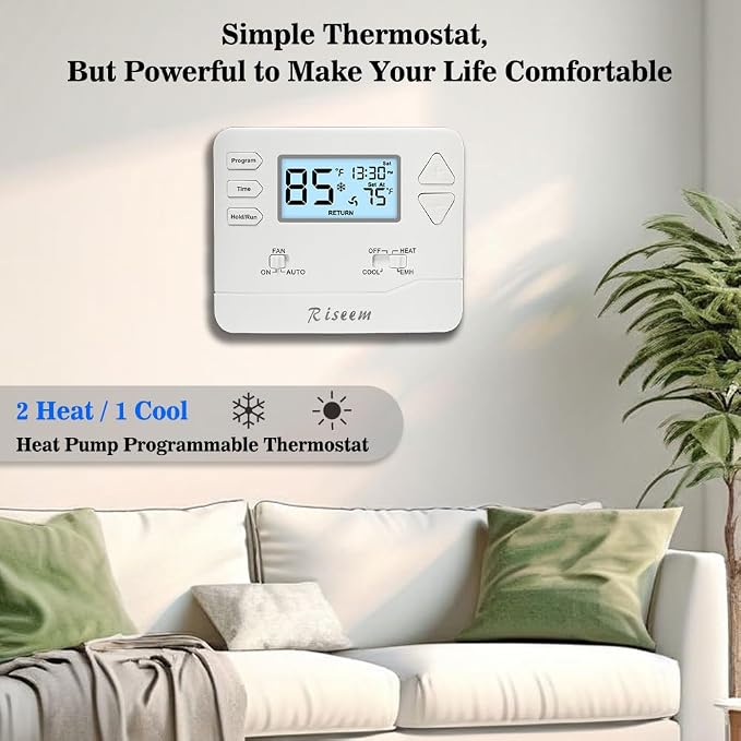 Thermostat for Heat Pump, Programmable Thermostat for House, Single-Stage - Image 7