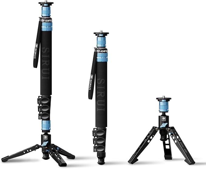 SIRUI P-424FS Carbon Fiber Monopod, 360° Panorama, Modular 3 in 1, Quick by SIRUI