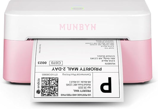 MUNBYN Bluetooth Thermal Label Printer RW403B, Wireless 4x6 Shipping Label by MUNBYN