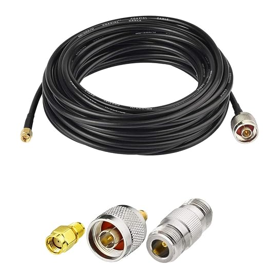 Superbat SMA Male to N Male RF Coaxial Coax Cable 25ft + 3pcs SMA to N by SUPERBAT