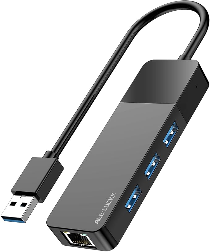 ALL-LUCKY USB Hub with Ethernet Adapter, 4-in-1 USB 3.0 Gigabit Network Hub by Unknown
