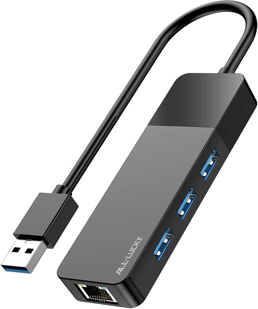 ALL-LUCKY USB Hub with Ethernet Adapter, 4-in-1 USB 3.0 Gigabit Network Hub by Unknown