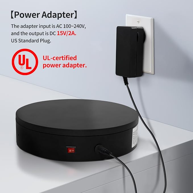 19.7In Remote Large Motorized electric turntable Rotating platform Photography - Image 9