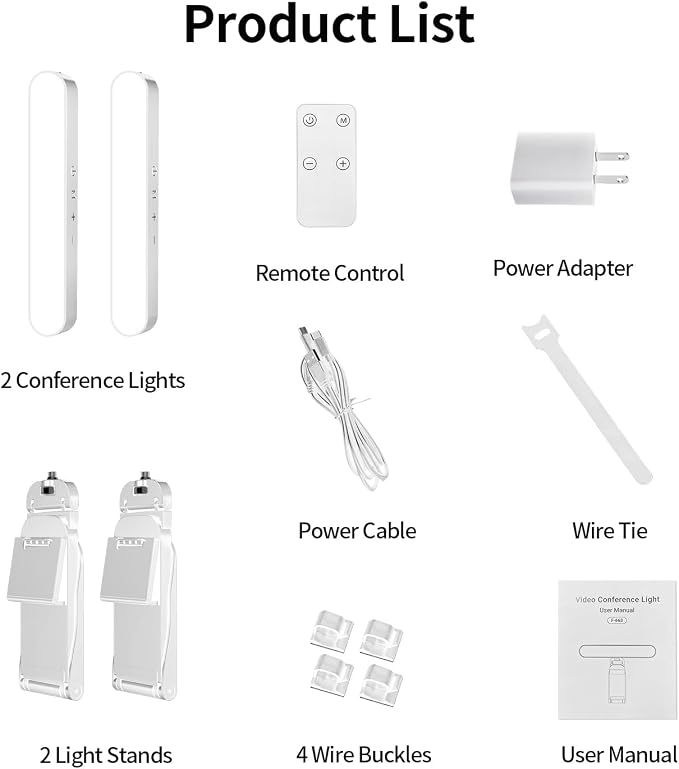 yAyusi Dual-lamp Video Conference Lighting, LED Streaming Light - Image 6