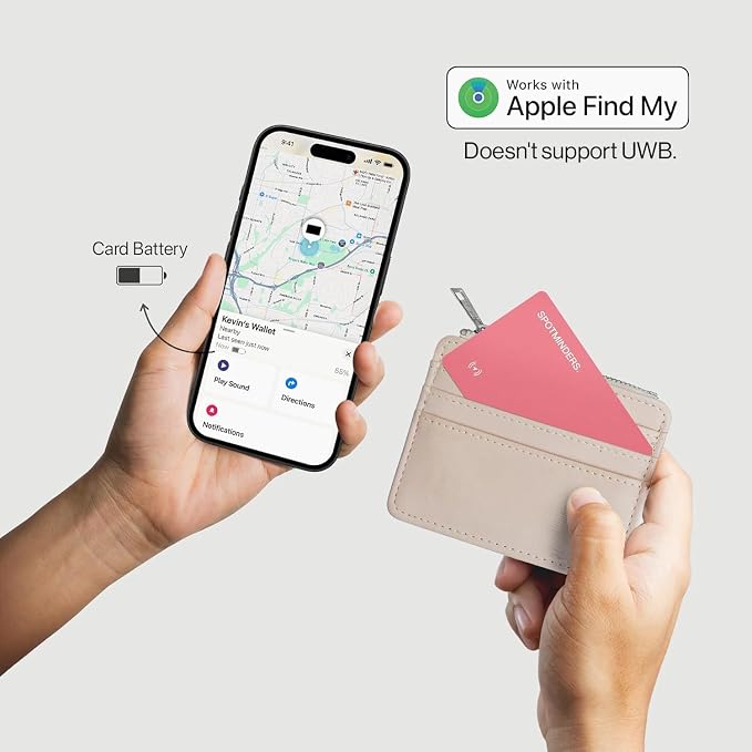 SPOTMINDERS Apple MFi Certified Wallet Tracker Card - Image 3