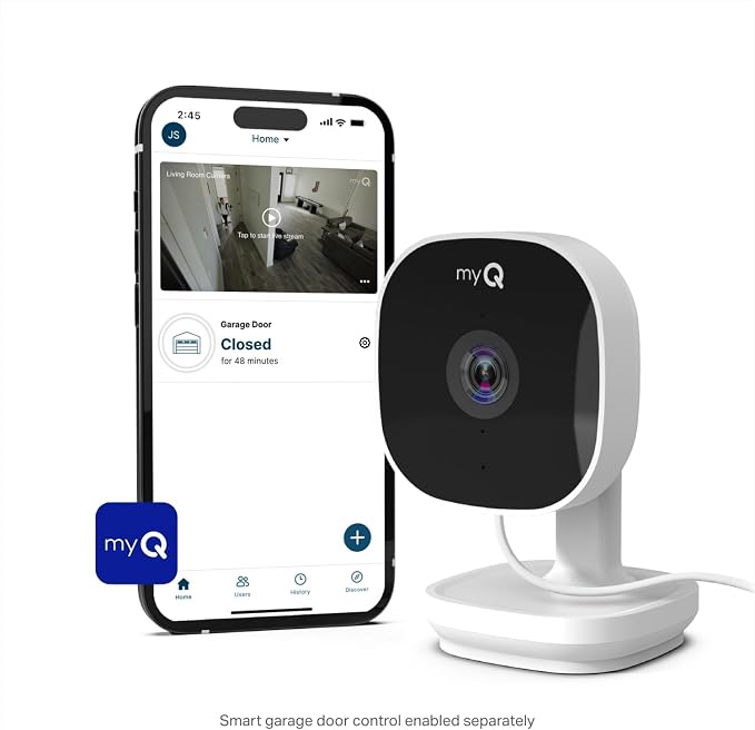 Chamberlain myQ Smart Indoor Security Camera – 1080p HD Video, Night Vision - Image 9