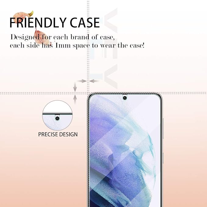Galaxy S21 HD Clear Tempered Glass Screen Protector + Camera Lens Protectors - Image 5