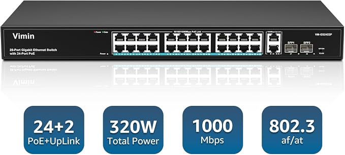 VIMIN 28 Port Gigabit PoE Switch - Image 9