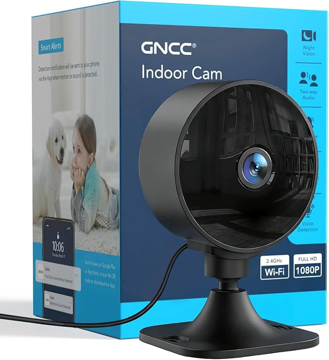 GNCC 2.4GHz Indoor Security Camera, 1080P Home Camera by GNCC