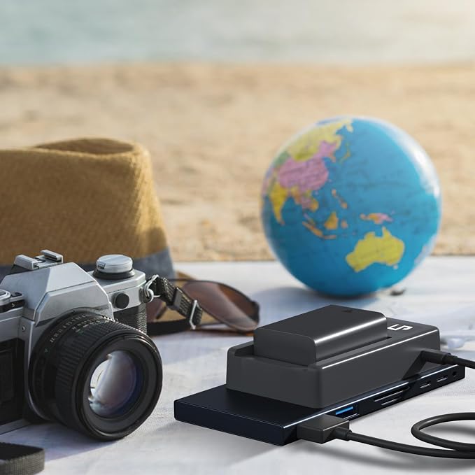 NP-FW50 Battery Charger, LP LCD Display USB Charge Port Station, Compatible - Image 7