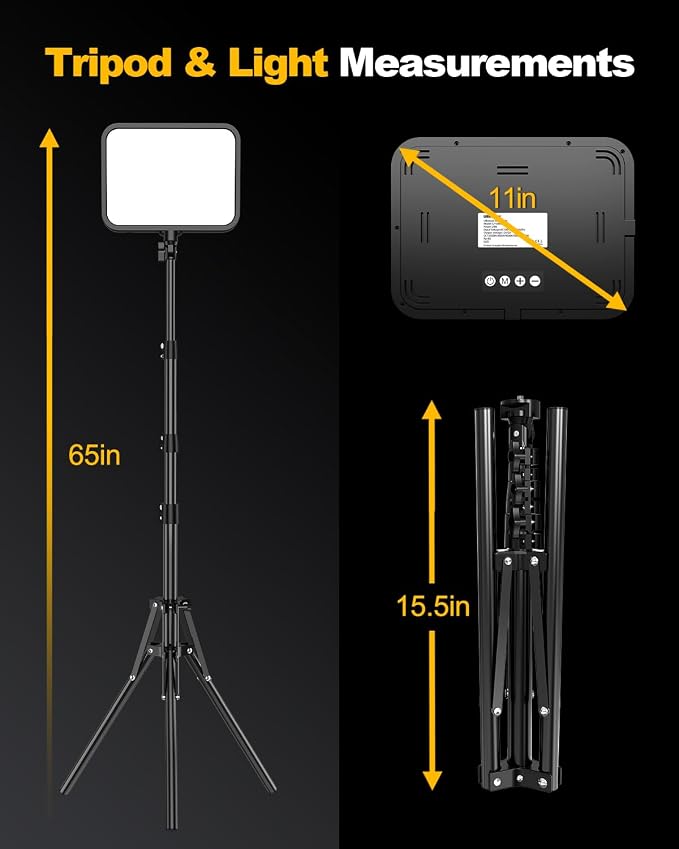 UBeesize 2-Pack LED Video Light Kit, 3000-6500K Dimmable Photography Studio - Image 6