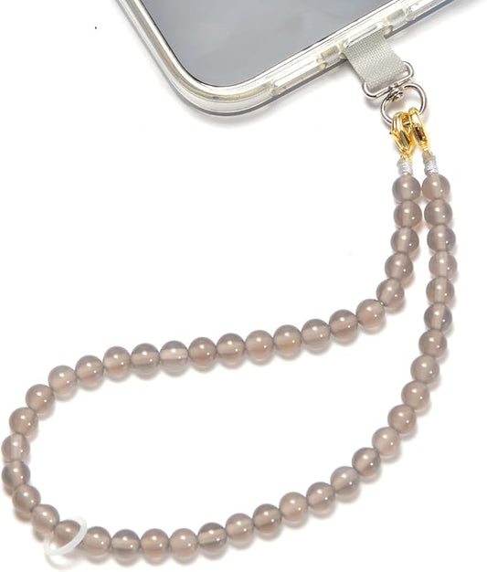 Agate Beaded Phone Wrist Strap for Women Men Stone Beads Charm Handmade by Aluckiss
