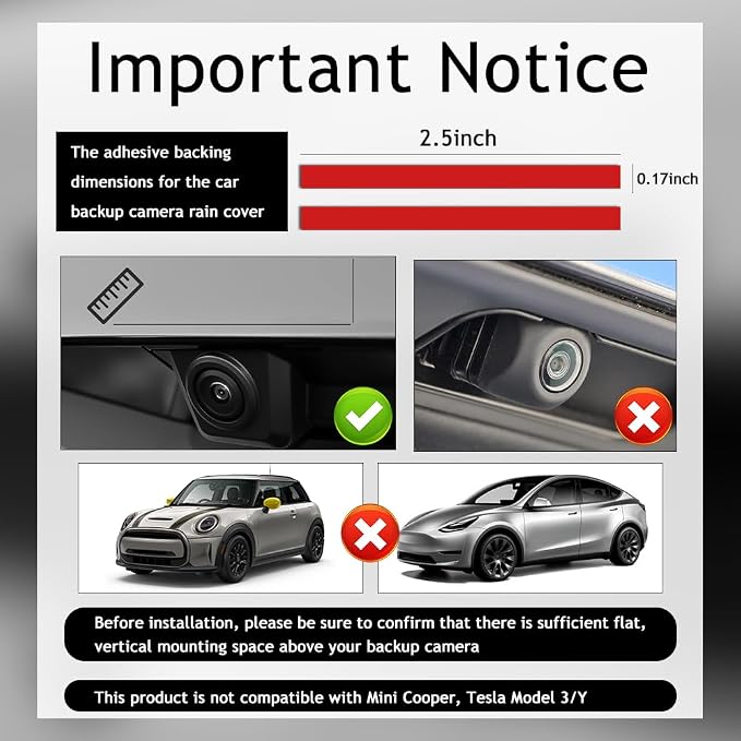 2PCS Carbon Fiber Backup Camera Rain Shield, Backup Camera - Image 5