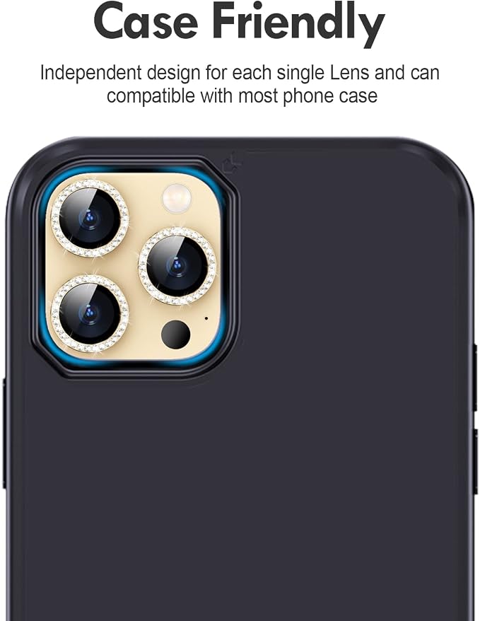 for iPhone 14 Pro/14 Pro Max Camera Lens Protector Bling, 9H Hardness - Image 6