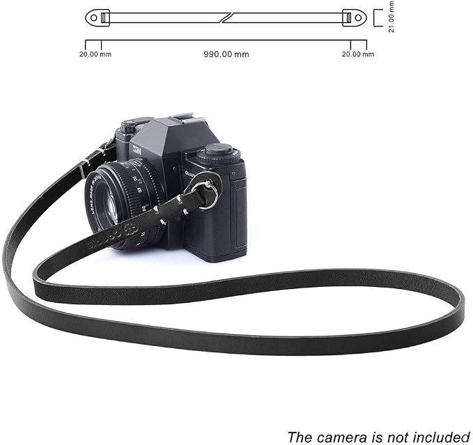 Genuine Slim Leather Camera Neck Shoulder Strap compatible - Image 2