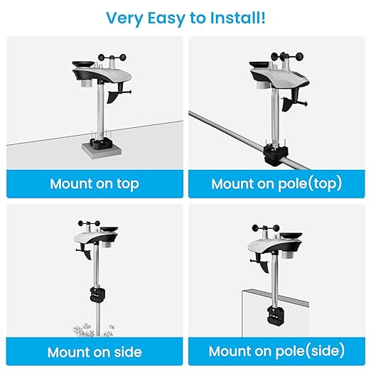 Sainlogic Smart WiFi Weather Station, Wireless Indoor Outdoor Weather Station - Image 6