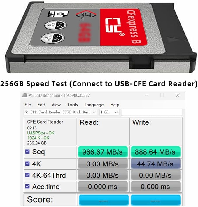 CFexpress Type-B 256GB Memory Card CFE CFB Adapter Compatible - Image 8