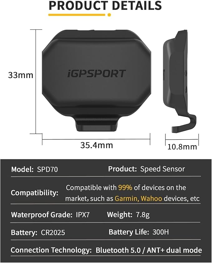 iGPSPORT Speed or Cadence Sensor, Compatible - Image 2