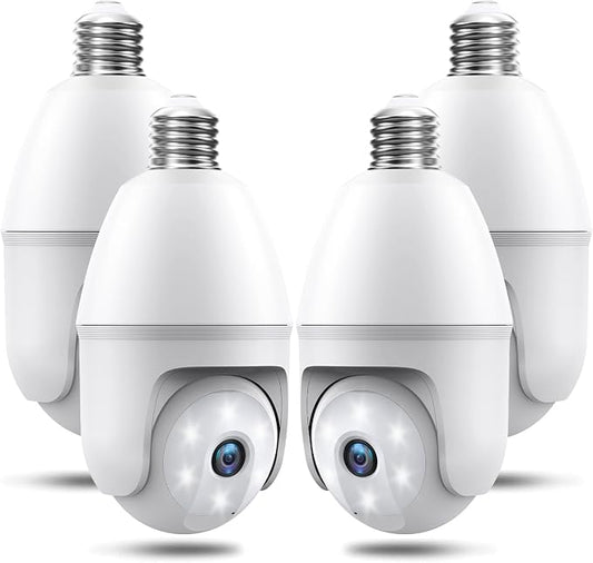 Light Bulb Security Cameras Wireless Outdoor, 5G&2.4GHz 4MP Security Camera by STARTWITHGyliziex