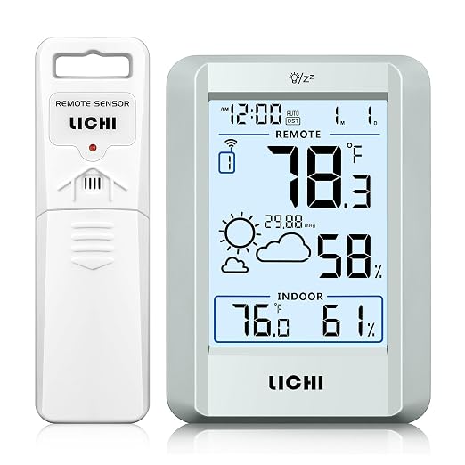 Indoor Outdoor Thermometer Wireless Weather Station External Thermometer by Unknown