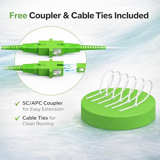 Armored SC/APC to SC/APC Fiber Optic Internet Cable 3.0mm G657A2, Pet-Proof - Image 5