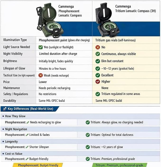 Cammenga Compass Military Grade Phosphorescent - Image 4