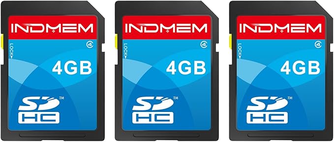 SD Card 4GB 3 Pack, Class 4 Flash SDHC Memory Cards MLC Stanard Secure Digital by elecacc