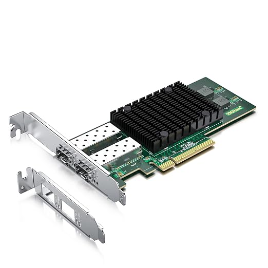 10Gtek 10Gb PCI-E NIC Network Card, Dual SFP+ Port, by 10Gtek