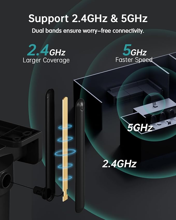 ZUMIMALL 2.5K Wired cameras for home security, 2.4G/5G WiFi Outdoor Security - Image 3
