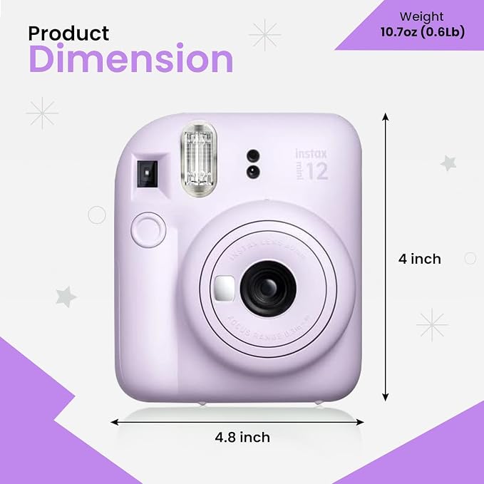 Fujifilm Instant Mini 12 Camera + Accessory Bundle & Compatible Custom Case + - Image 6
