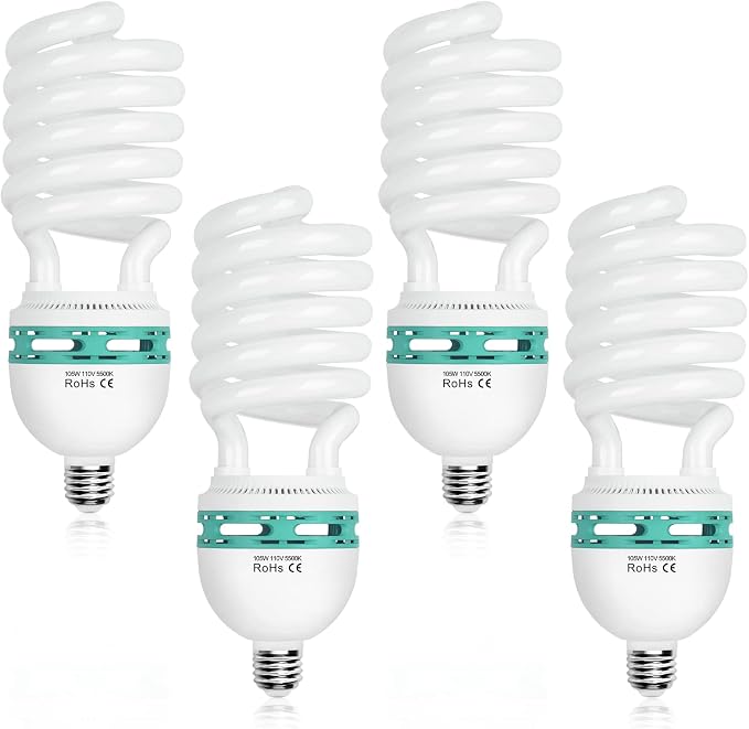 EMART Full Spectrum Light Bulb, 105W Spiral CFL 5500k Daylight by EMART