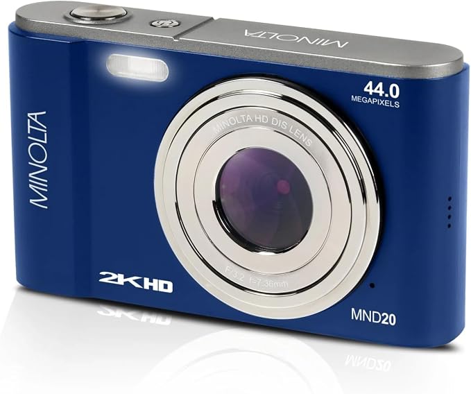Minolta MND20 44MP Digital Camera – 2.7K Ultra HD Video, 16X Digital Zoom by Minolta