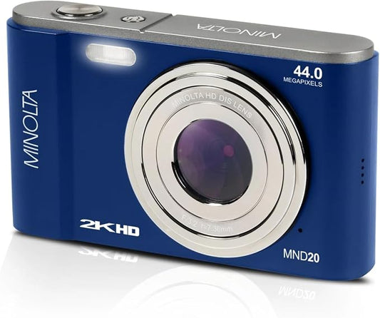 Minolta MND20 44MP Digital Camera – 2.7K Ultra HD Video, 16X Digital Zoom by Minolta