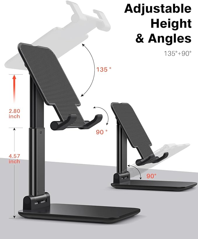 Anozer Tablet Stand Foldable & Adjustable, Portable Monitor Stand 5.55*3.94" - Image 4