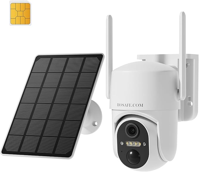 HOSAFE.COM 4G LTE Cellular Security Camera Wireless Solar Powered, Free Cloud by HOSAFE
